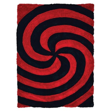 Manmade Finesse Pinnacle Red Rectangle Area Rug - 5 ft. 3 in. x 7 ft. 2 in. MA3084280